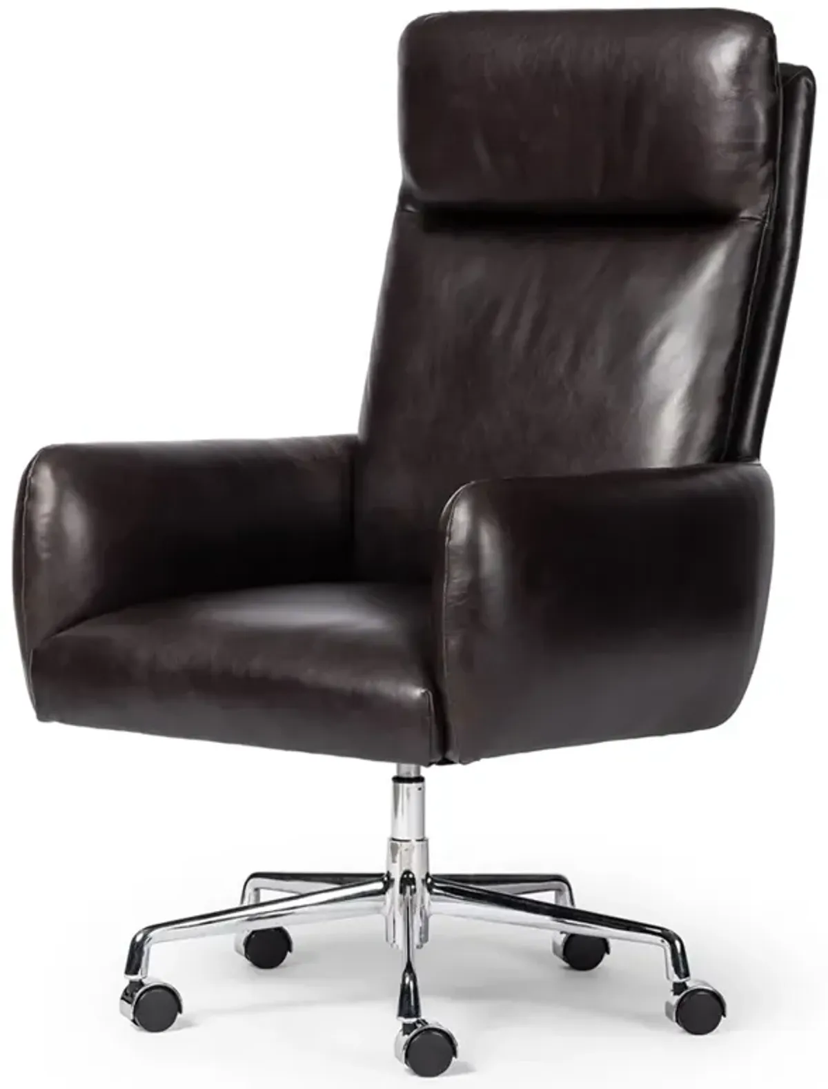 Wallie Modern Classic Black Leather Office Chair