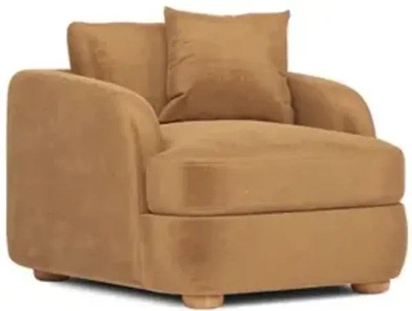 Kaysen Gingerbread Performance Velvet Chair