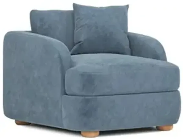 Kaysen Twilight Blue Performance Velvet Chair