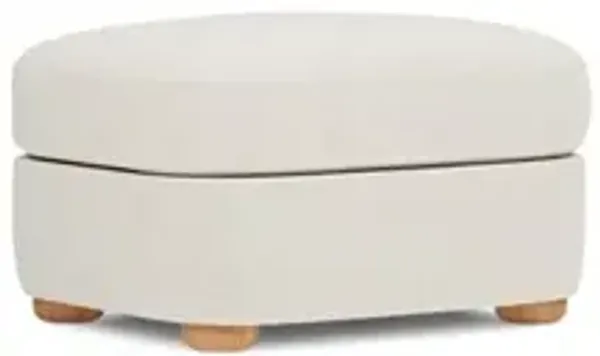 Kaysen Heathered Ivory Performance Ottoman