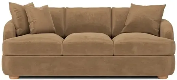 Kaysen Mocha Mist Performance Velvet Sofa - 79”