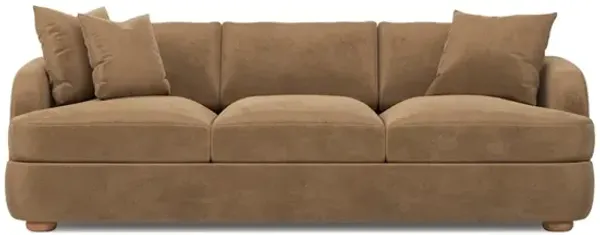 Kaysen Mocha Mist Performance Velvet Sofa - 89”