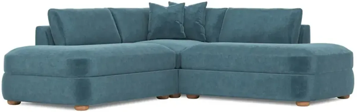 Kaysen Lakeside Performance Velvet Corner Bumper Sectional - 90”