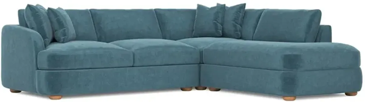 Kaysen Lakeside Performance Velvet Bumper Sectional - Right Bumper - 106”