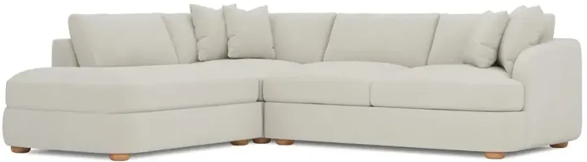 Kaysen Grey Pearl Performance Bumper Sectional - Left Bumper - 106”