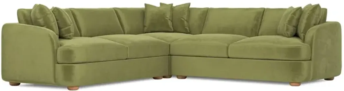 Kaysen Citrus Grove Performance Velvet Corner Sectional - 106"