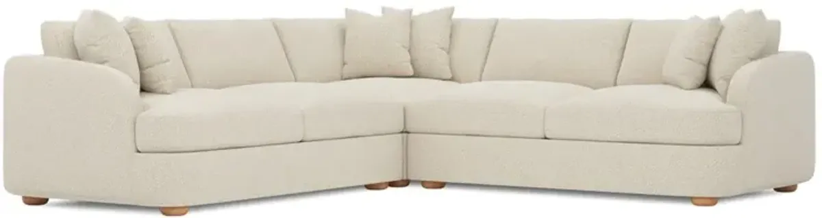 Kaysen Whipped Cream Textured Bouclé Corner Sectional - 106"