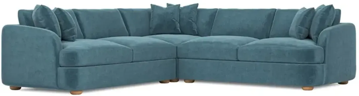 Kaysen Lakeside Performance Velvet Corner Sectional - 106"