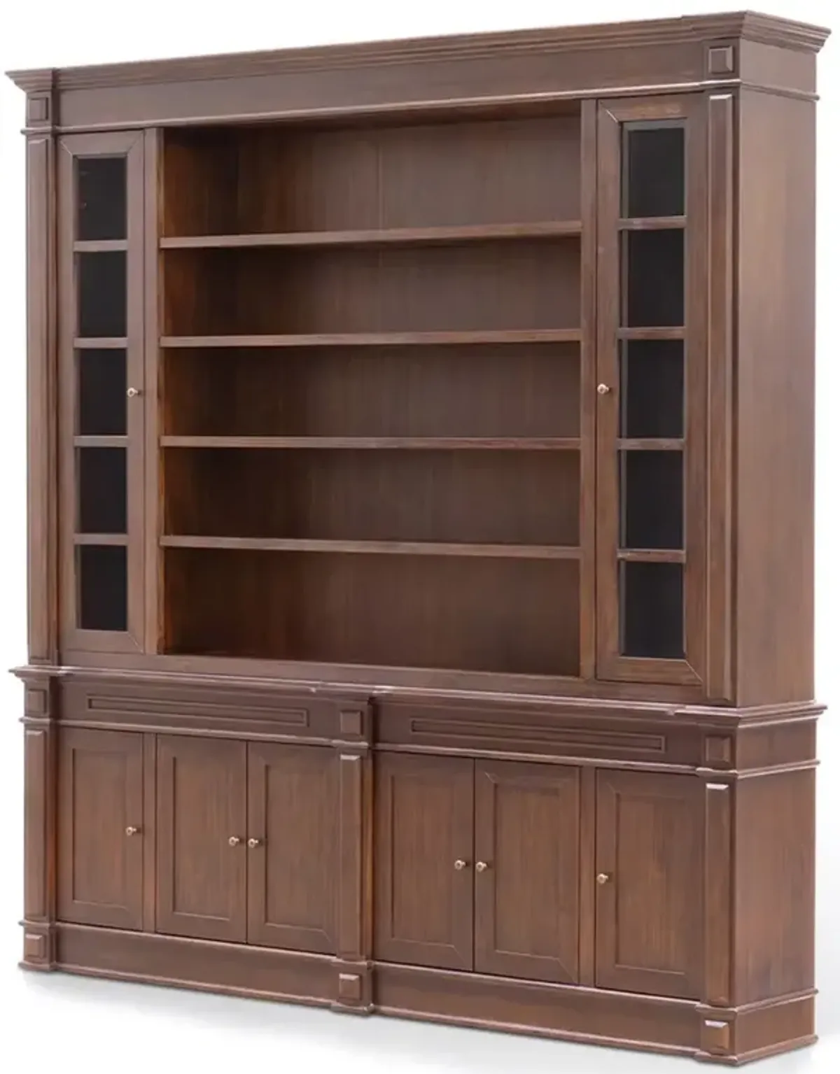 Radford Updated Traditional Dark Brown Acacia Wood Cabinet