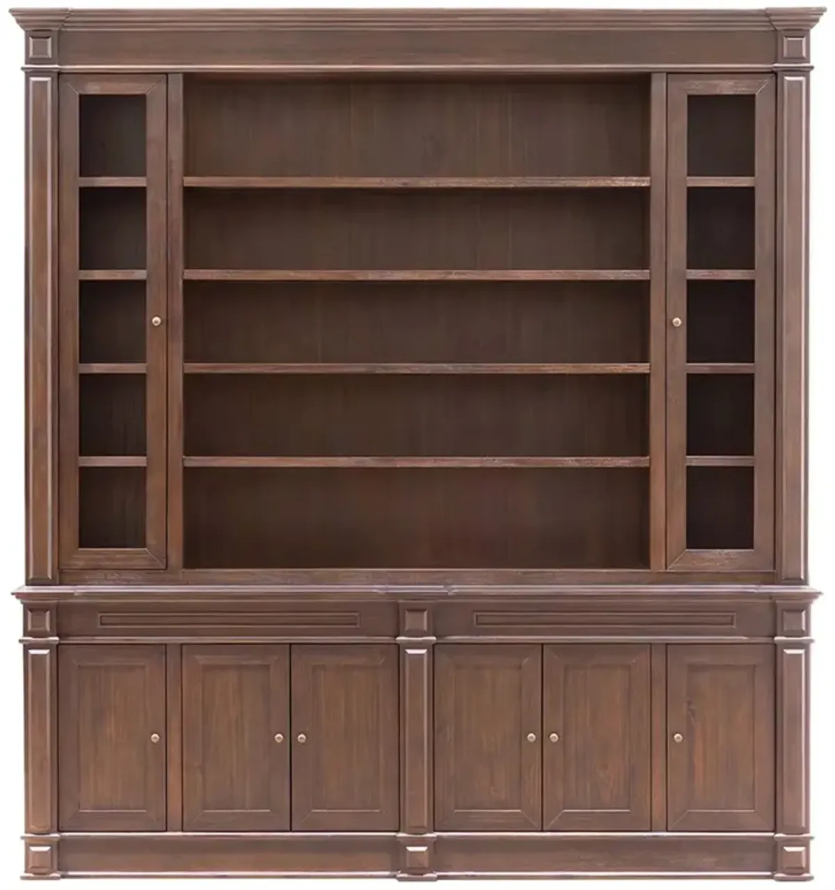 Radford Updated Traditional Dark Brown Acacia Wood Cabinet