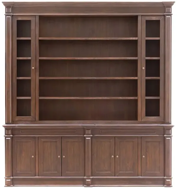 Radford Updated Traditional Dark Brown Acacia Wood Cabinet