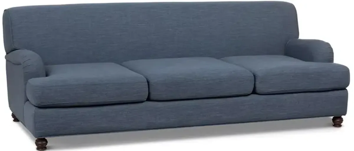 Judy Updated Traditional Navy Blue Performance Sofa - 91"