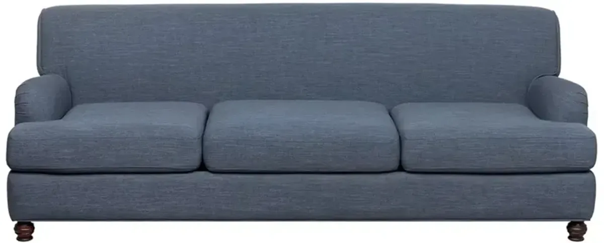 Judy Updated Traditional Navy Blue Performance Sofa - 91"
