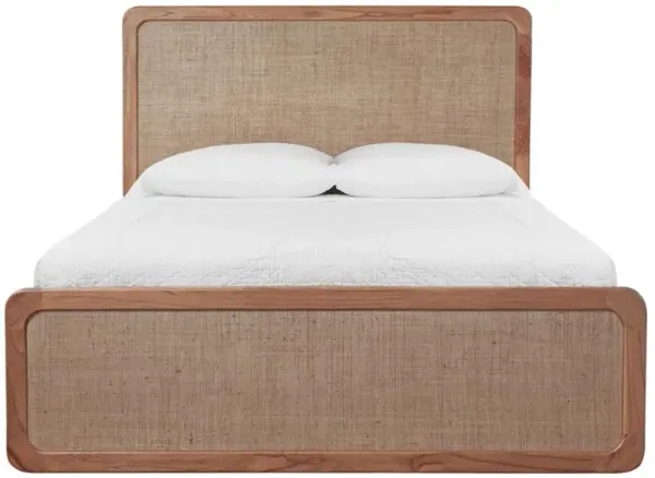 Adaline Coastal Beach Brown Raffia Bed - King