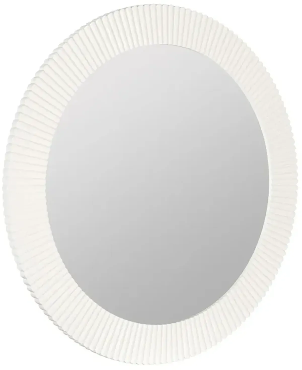 Atasha Modern Classic White Round Wall Mirror