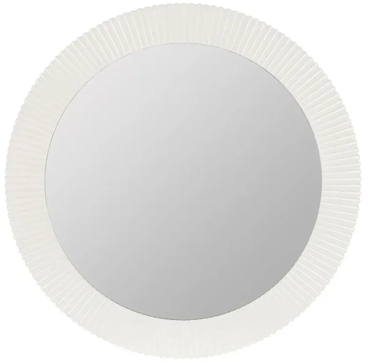 Atasha Modern Classic White Round Wall Mirror