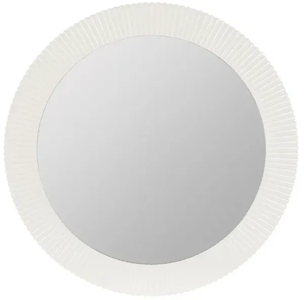 Atasha Modern Classic White Round Wall Mirror
