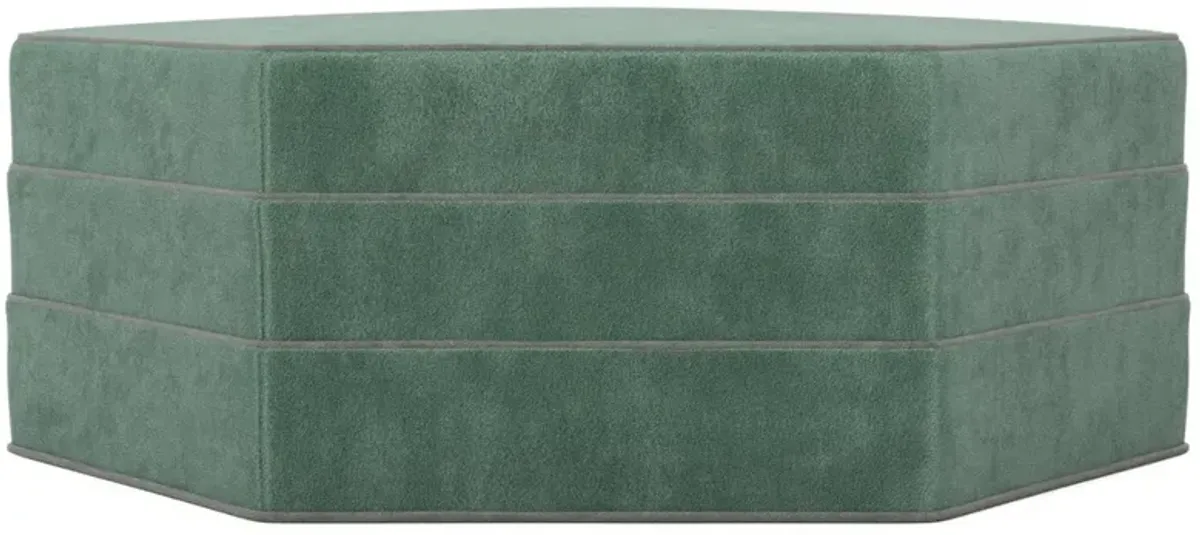 Brightyn Stone Pine Performance Velvet Ottoman - 48”