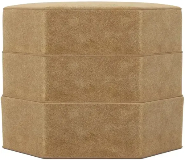 Brightyn Turmeric Performance Velvet Ottoman - 22”