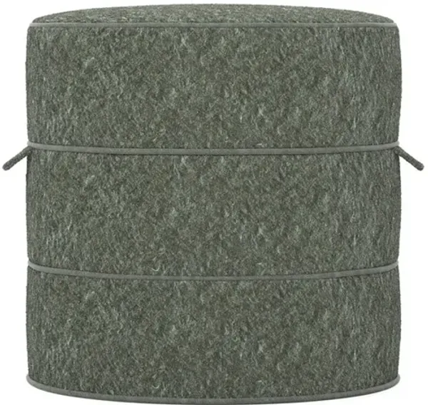 Taryn Angora Basil Weave Ottoman