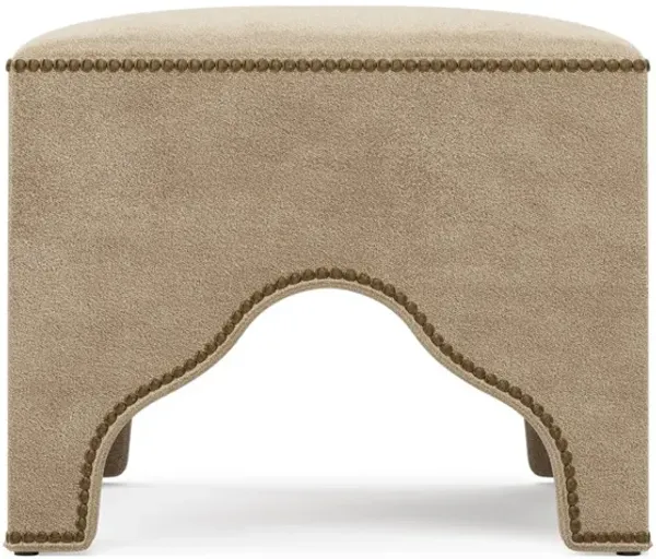 Luiza Champagne Performance Velvet Ottoman