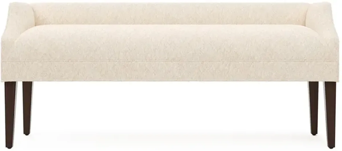 Lilibet Angora Cream Weave Bench - 60"
