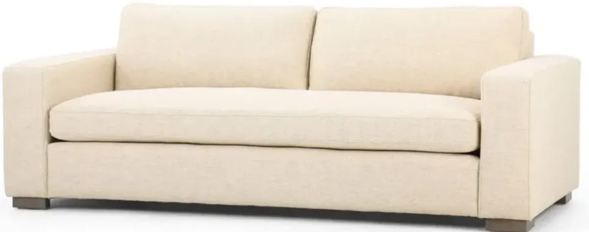 Samira Modern Classic Cream Performance Sofa - 86"