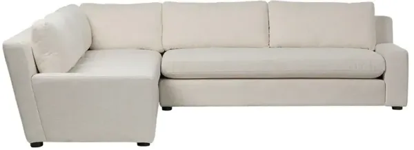Felix Modern Classic Heathered Ivory Crypton Corner Sectional - 121"
