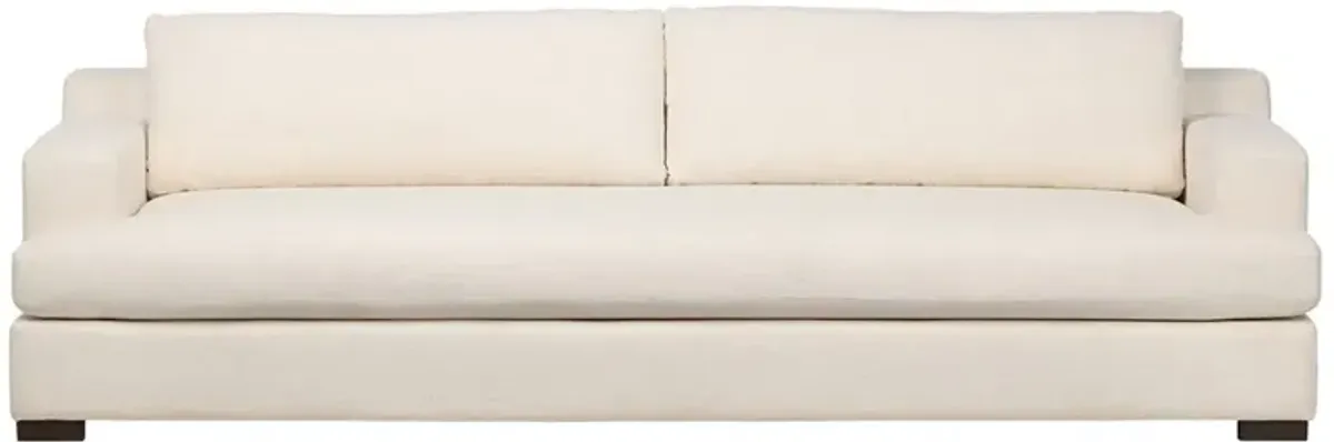 Hudson Modern Classic Heathered Ivory Crypton Sofa - 110"