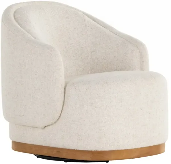Quentin Modern Classic Cream Performance Swivel Chair