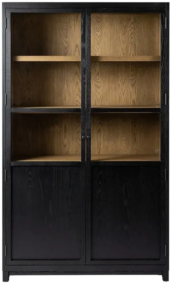 Clarence Modern Classic Black Oak Display Cabinet