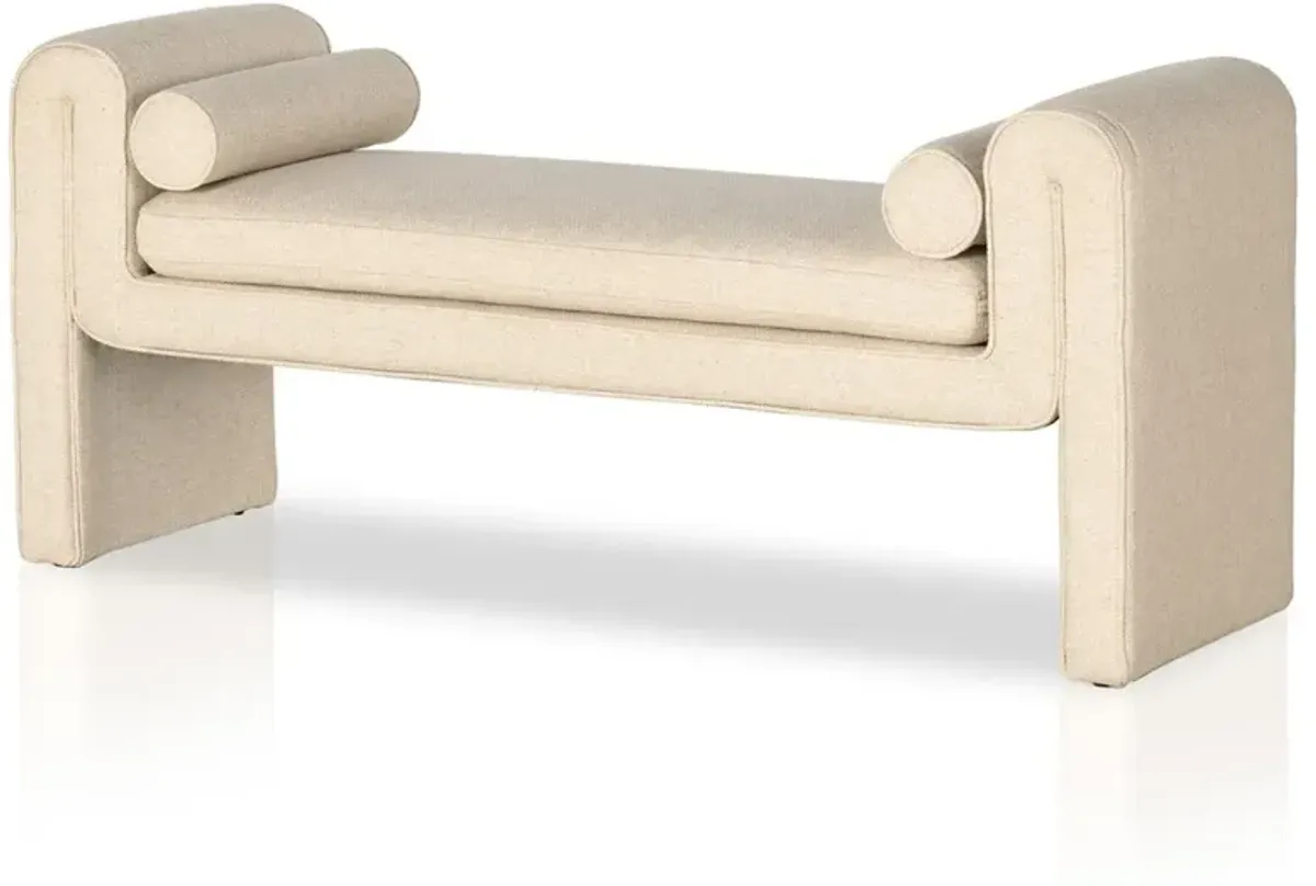 Brianne Modern Classic Cream Performance Bedroom Bench