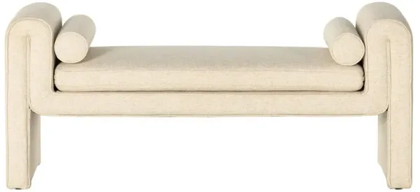 Brianne Modern Classic Cream Performance Bedroom Bench
