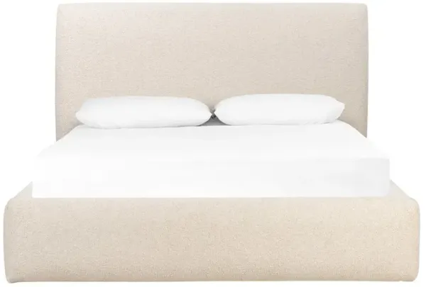 Eugene Modern Classic Cream Boucle Performance Bed - Queen