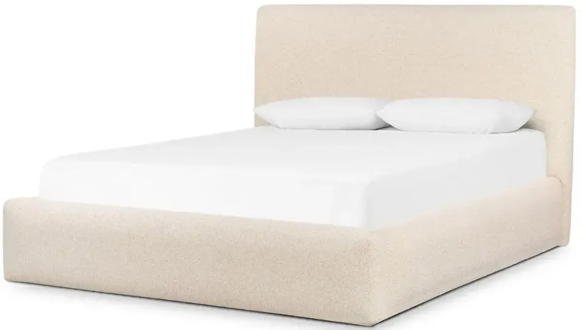 Eugene Modern Classic Cream Boucle Performance Bed - King