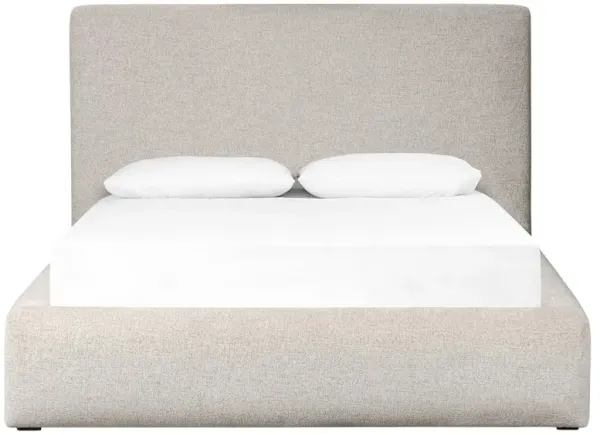Eugene Modern Classic Grey Boucle Performance Bed - Queen