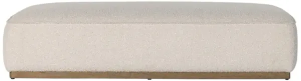 Leah Modern Classic Cream Performance Boucle Cocktail Ottoman