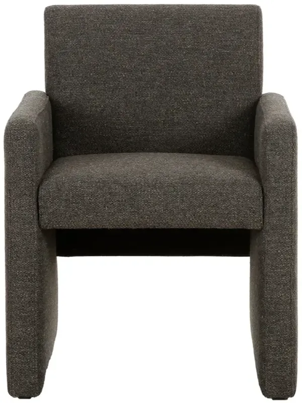Anais Modern Classic Grey Performance Dining Arm Chair
