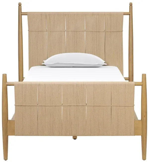 Richard Natural Rush Burnished Parawood Bed - Twin