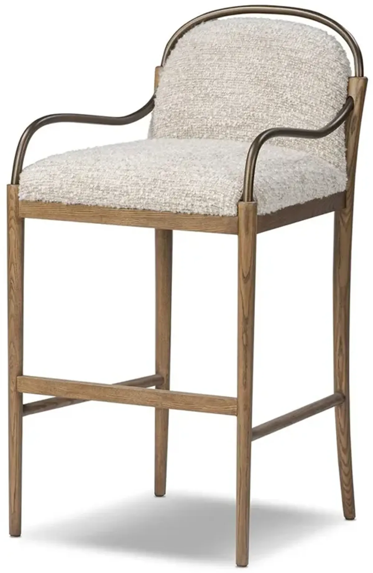 Demi Ivan Stone Boucle Bar Stool