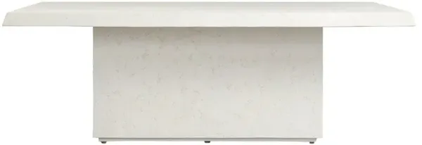 Avila Aged White Concrete Outdoor Dining Table - 84"