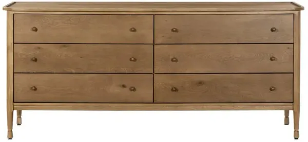Franny Saddle Brown Oak Dresser