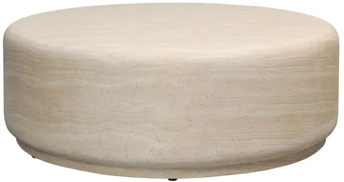 Venetia Sand Striae Concrete Outdoor Coffee Table