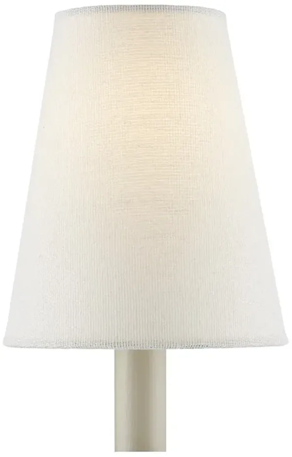 Jodie Coastal Beach Off White Grasscloth Tapered Chandelier Shade