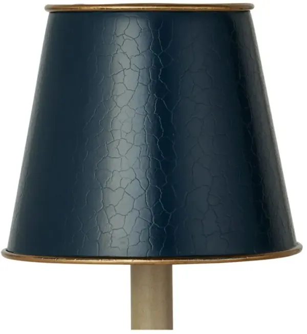 Soren Updated Traditional Blue Crackled Metal Chandelier Shade