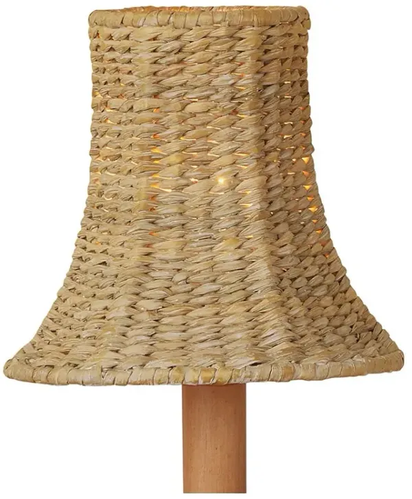 Reese Coastal Beach Natural Seagrass Tapered Chandelier Shade