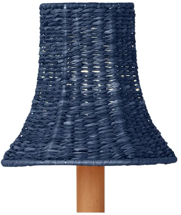 Reese Coastal Beach Indigo Seagrass Tapered Chandelier Shade