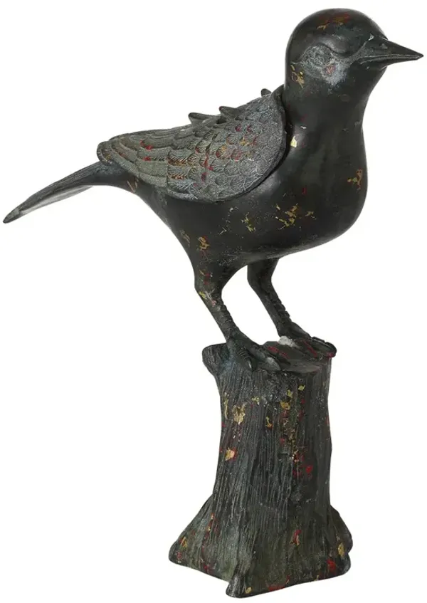 Elian Updated Traditional Dark Bronze Bird Figurine