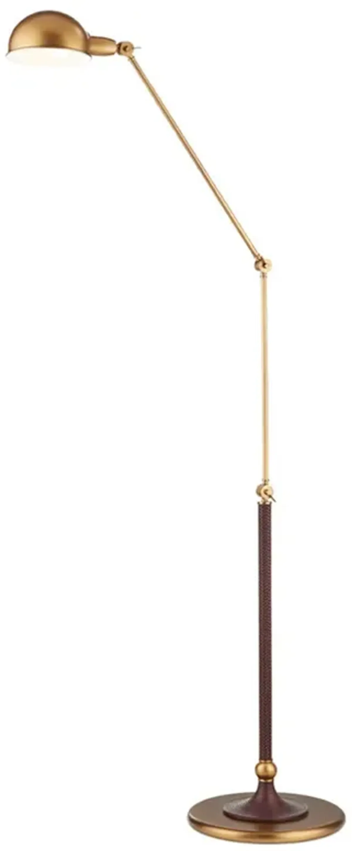 Zephyr Updated Traditional Antique Brass Task Floor Lamp