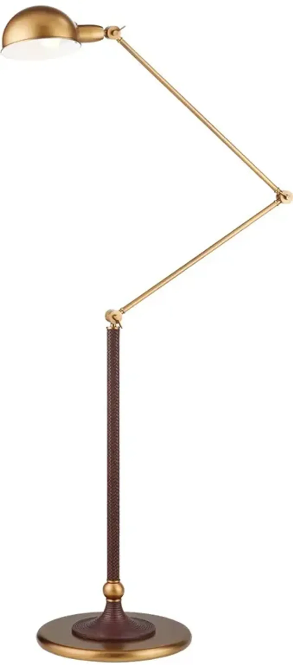 Zephyr Updated Traditional Antique Brass Task Floor Lamp